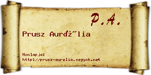 Prusz Aurélia névjegykártya